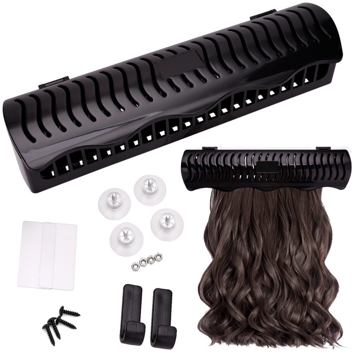 Hair Extension Holder Hair Extension Style Caddy Designed to Hold ClipIns TapeIns Micro Bundles and SewIn Wefts While Yo