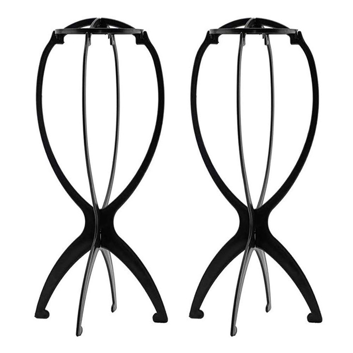 Wig Stand Wig Head Portable Wig Holder Wig Head Stand for All Wigs Travel Hair Stylist Gifts for Women 2PC