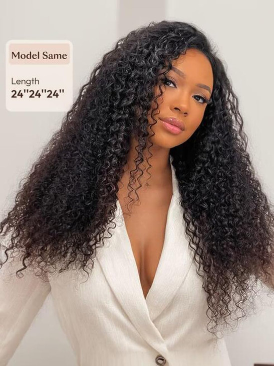 UNICE Human Hair Bundles Curly 22 24 26 inch 100 Unprocessed Malaysian Virgin Weave 3 Bundle Real Natural Black Human Ha