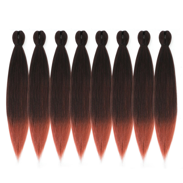 ROSDINA Prestretched Braiding Hair 30 Inch 8 Packs Ombre Orange Long Braiding Hair For Twist or Box Braids Yaki Texture