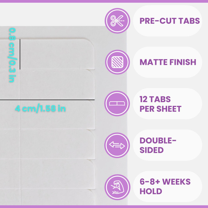 Big Kizzy Extra Hold Double Sided Hair Extension Tape 72 tabs replacement tape Strong hold of 68 weeks Made in USA