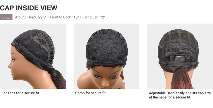 Sensationnel Dashly Wig Unit 6 Non Lace Cap Ready to Wear Ear to Ear Lacepart Synthetic 1 JETBLACK