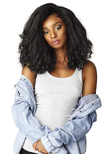Sensationnel Curls Kinksandco Half Wig Rain Maker Instant Weave Drawstring Cap for Natural 3C to 4C Hair Textures 2 DARK