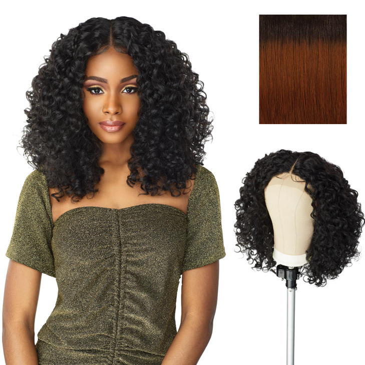 Sensationnel Butta Lace Wigs Unit 5 Extra Wide 5 Inch Deep Parting Synthetic Preplucked Hairline Glueless Lacefront T4CO
