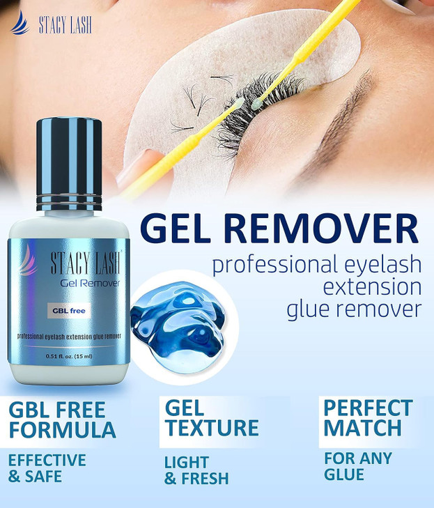 STACY LASH Remover for Lash Extensions 051 floz 15 ml Eyelash Extension Remover 60 Sec Dissolution Lash Glue RemoverProf