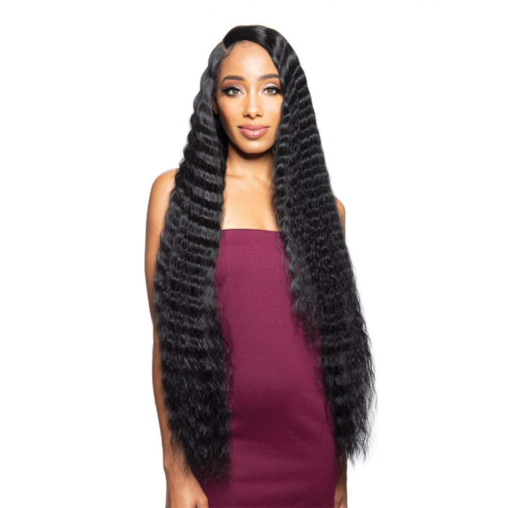 Zury Sis Beyond Synthetic Hair Laced Front Wig BYD LACE H CRIMP 34 1B Off Black
