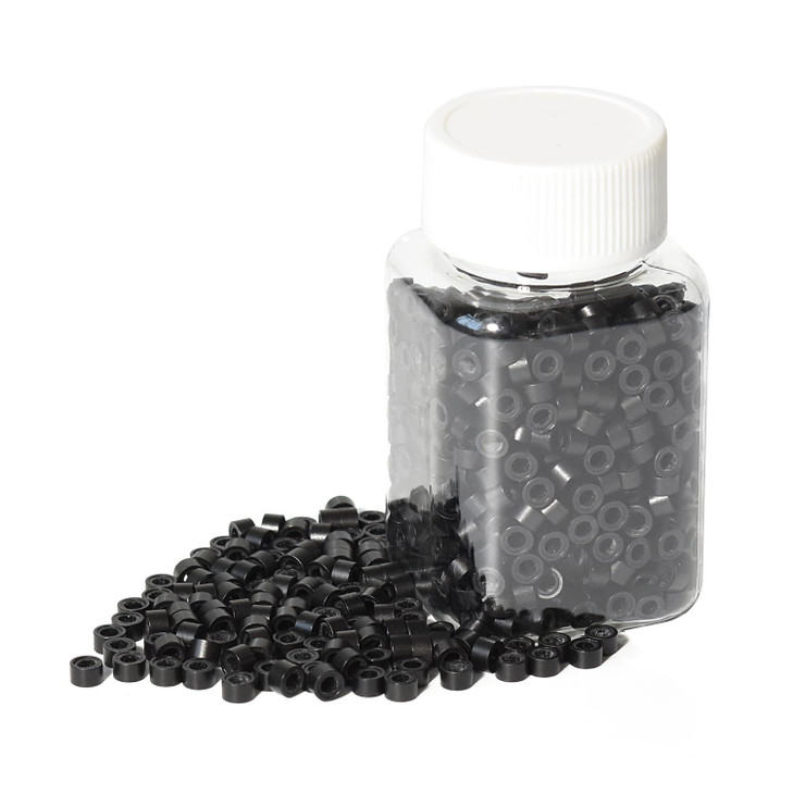 1000 Pcs 50 mm Silicone Lined Micro Links Rings Hair Extensions Beads Silicone Lined Beads for Human Hair Extensions and