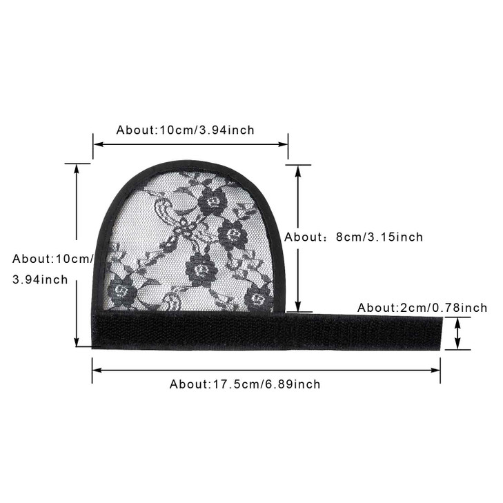 3 Pcs Black Ponytail Lace Hair Net Ponytail Base Net for Making Ponytail Hair Extensions