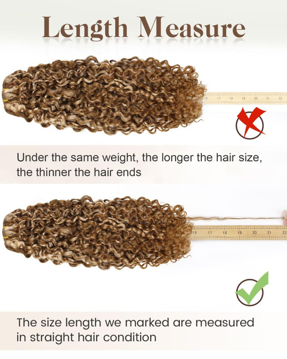 Hetto Curly Clip in Hair Extensions Burmese Curly Clip ins Hair Extension Natural Wavy Clip in Human Hair Extensions P42