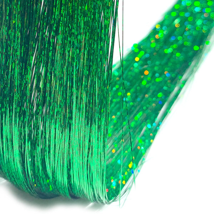 Tracy 800 Strands 47 Inch Green Hair Tinsel With Tool Sparkling Shinny Fairy Accessories for Christmas New Year Hallowee