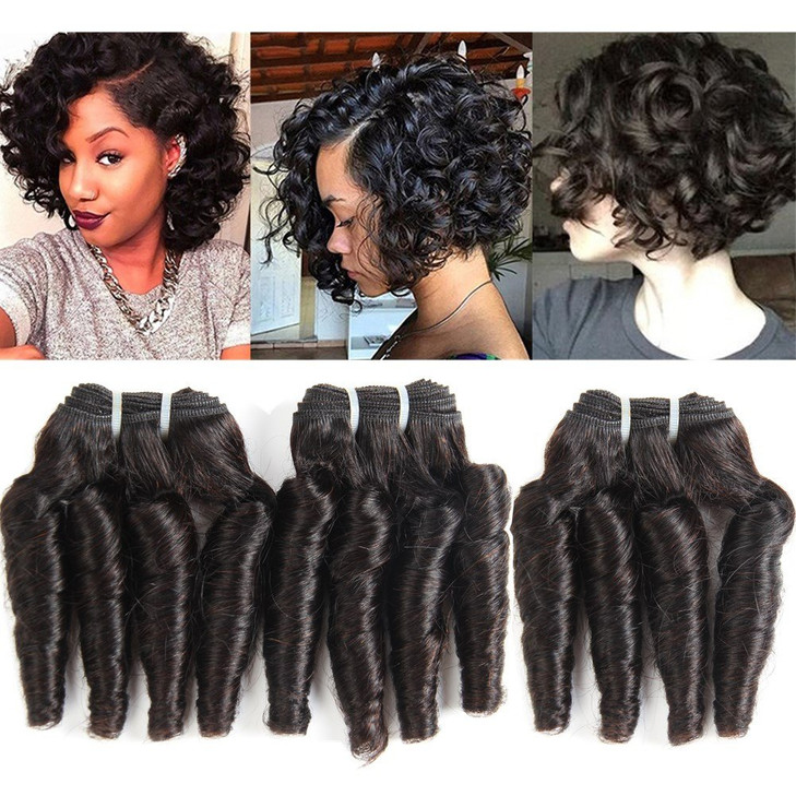 Molefi Brazilian Funmi Hair 3 Bundles burmese curly bundles human hair Short Curly Weave 9A Unprocessed Brazilian Human