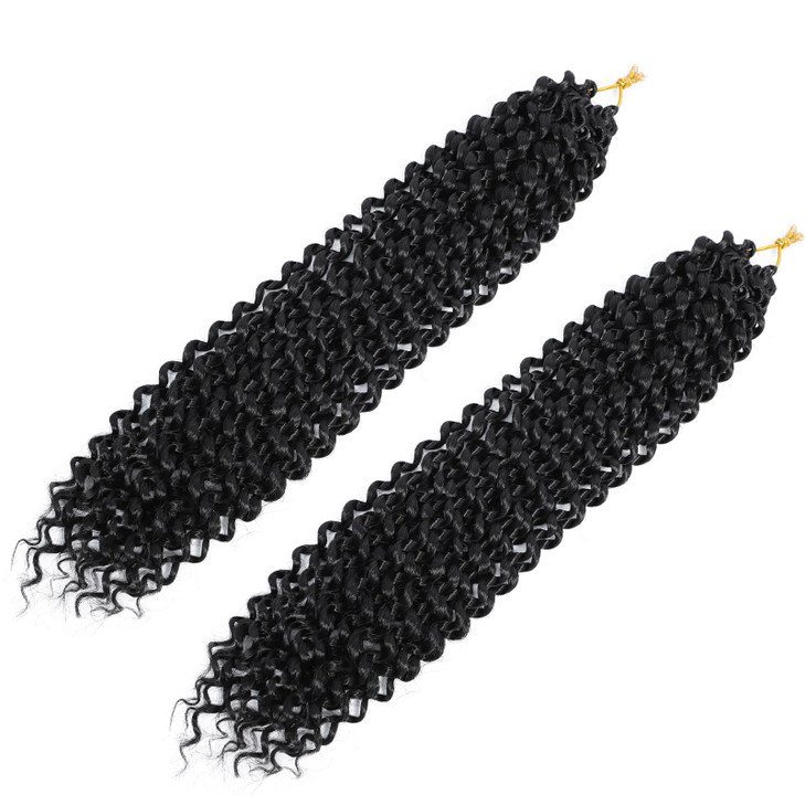 Dansama 2 Packs Passion Twist Hair Water Wave Braiding Hair for Butterfly Style Crochet Braids Bohemian Hair Extensions