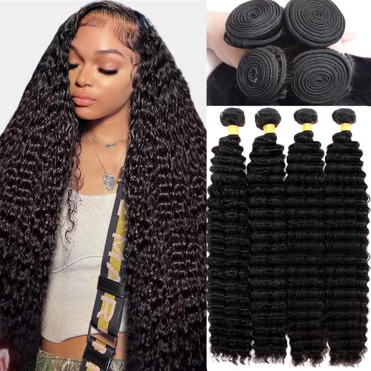 12A Deep Wave Bundles Human Hair 16182022 400g 100 Real Human Hair 3X Longer Lifespan 100 Unprocessed Brazilian Virgin H