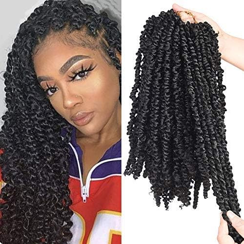 Silike 14 Inch Passion Twist Crochet Braid Synthetic Hair Extension PreTwisted Crochet Twisted Braids For Woman 14 inch