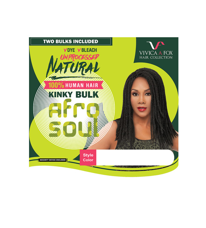 Vivica A Fox Hair Collection HKBK16N 100 Unprocessed Natural Human Hair Afro Curl Kinky Bulk Extension Natural 58 Ounce
