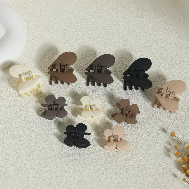 LifeDawn Butterfly Matte Claw Hair Clips for Women - 10 Pieces, Nonslip Small Jaw Clips for Thin to Medium Hair online at globaldelivered