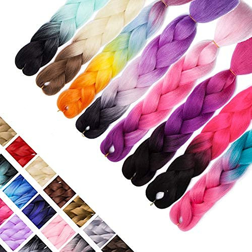 24 Inch Ombre Jumbo Braiding Hair Extensions Jumbo Braid Hair Ombre Long Jumbo Braids For Box Twist Braid Crochet Hair H