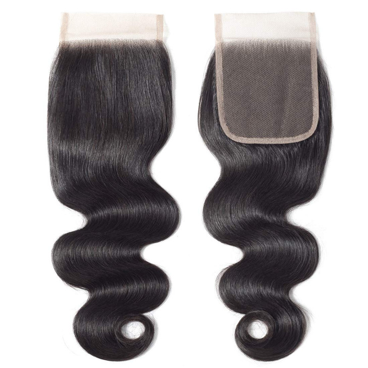 Body Wave Closure Human Hair Lace Closure Brazilian 12A Unprocessed Body Wave Hair 4x4 HD Lace Closure Free Part Natural