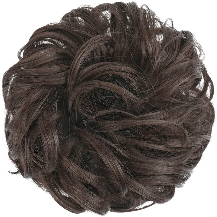 FESHFEN Large Messy Bun Hair Piece Wavy Synthetic Chignon Scrunchies Elastic Ponytail Hair Extensions Thick Hairpieces f