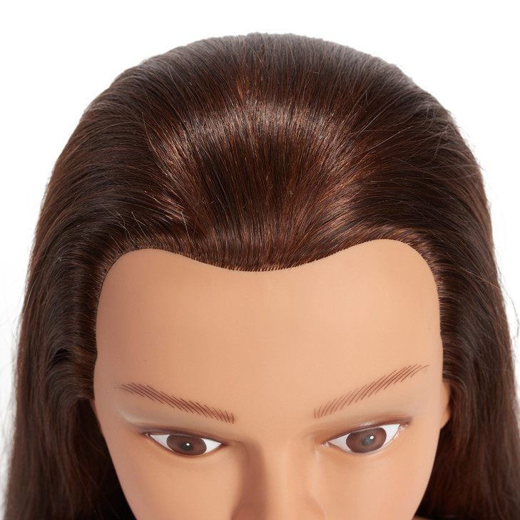 Traininghead 2830 100 Human Hair Mannequin Head Hairdressing Training Practice Head Hair Styling Cosmetology Manikin Dol