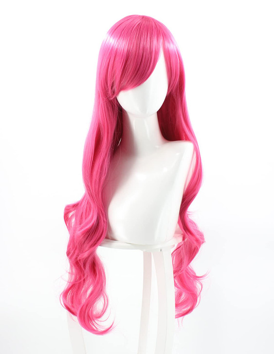 SpeedBeauty Womens Long Wavy Magenta Cosplay Wig Halloween Wig