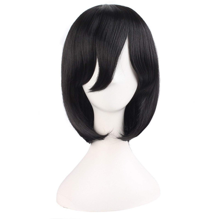 MapofBeauty 1435cm Female Models Medium Length Straight Hair Cosplay WigsBlack