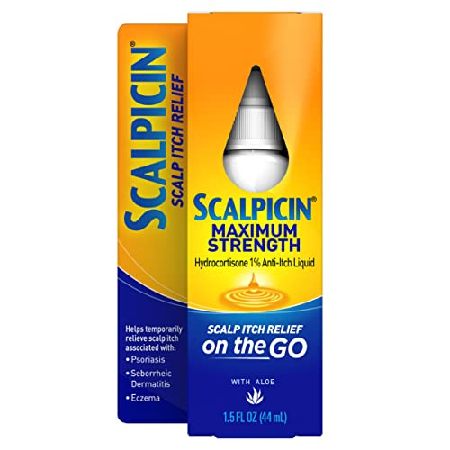 Scalpicin Maximum Strength Scalp Treatment Liquid for Itchy Scalp, Seborrheic Dermatitis & Psoriasis Scalp Treatment, Fragrance-Free, 1.5 fl oz online at globaldelivered