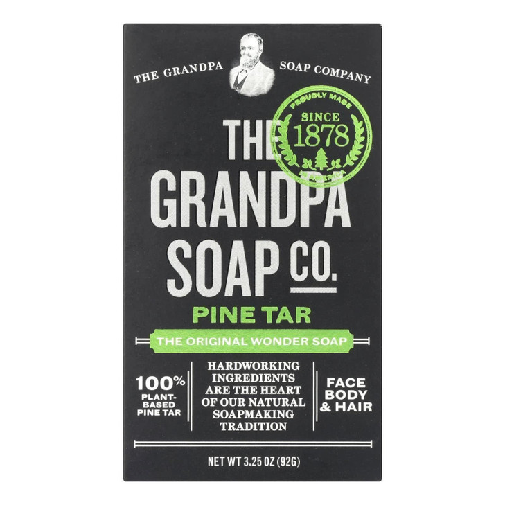 Grandpas Pine Tar Soap 4.25 Ounce Bar online at globaldelivered