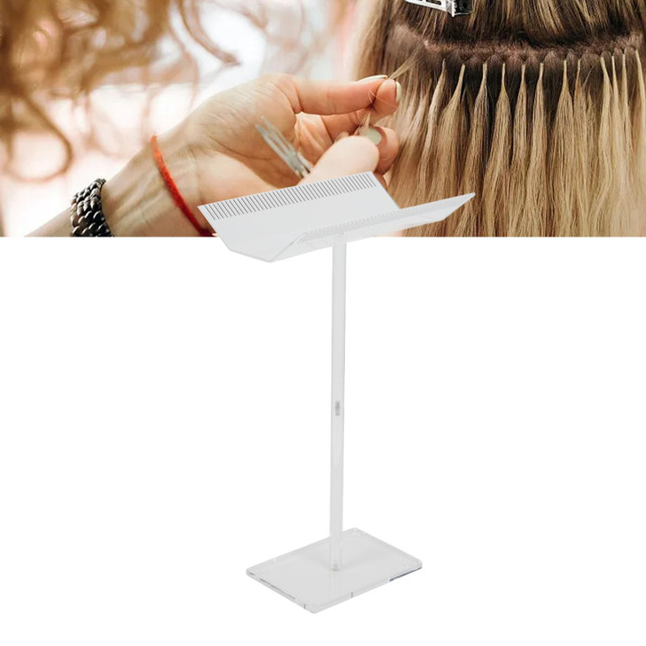 ANGGREK Acrylic Hair Extension Stand Transparent Sectioning Display Hair Extension Holder for Salon Home