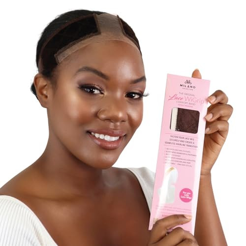 MILANO COLLECTION Wigrip Premium Lace Wig Band for Women Fully Adjustable Reinforced Lace Wig Grip Band by Hairline Comf