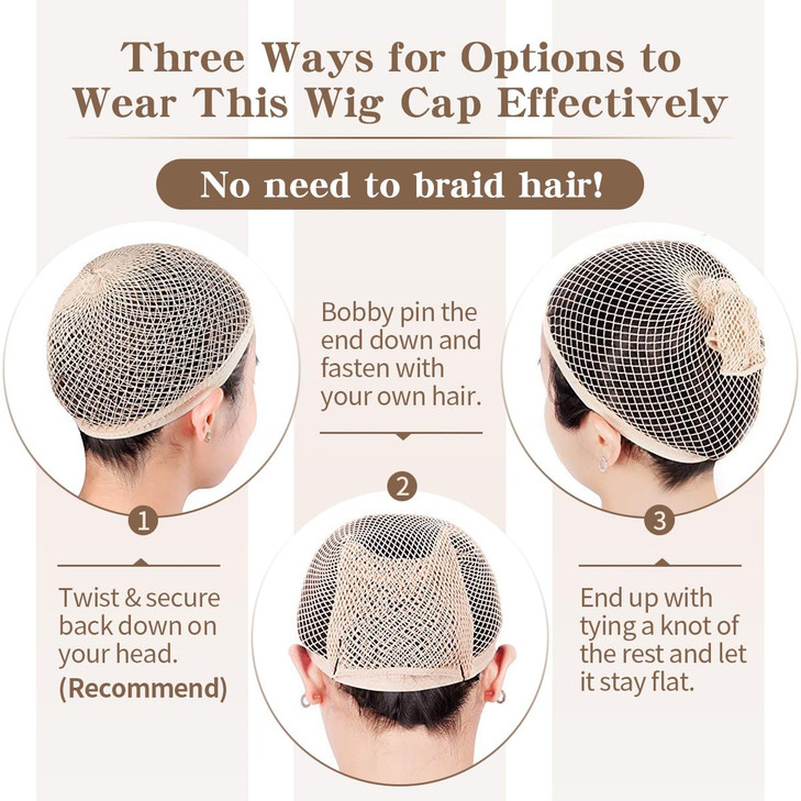 Dreamlover Wig Caps No Braiding Needed Wig Caps for Wig Beginner Wig Net for Long Hair Hair Net for Halloween Cosplay Na