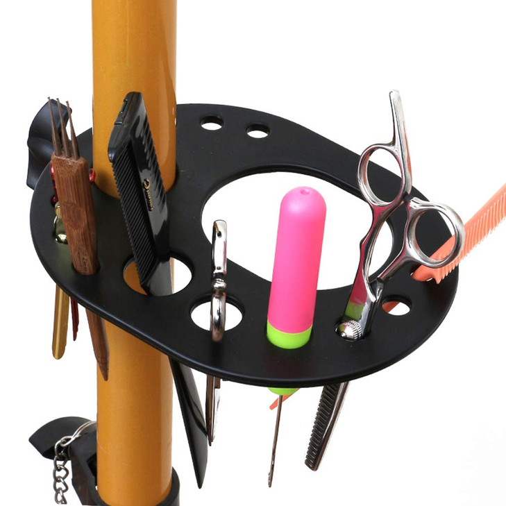 AliLeader Wig Tray for Tripod Caddy Wig Stand Adjustable Multifunctional Tray for Hairdressing Black