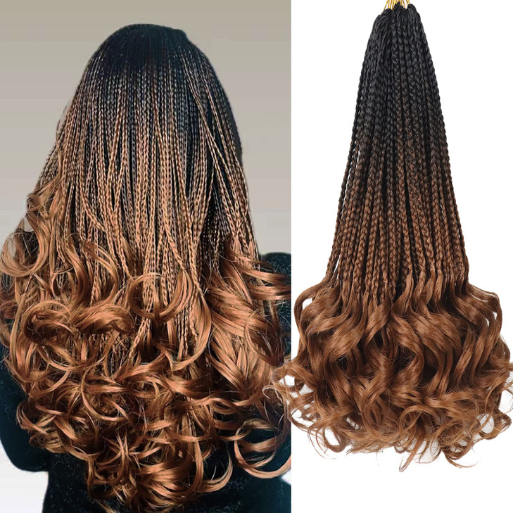14 Inch 7 Packs French Curl Crochet Braids for Black Women Short Pre Looped French Curly Braiding Hair for Box Braids Cr