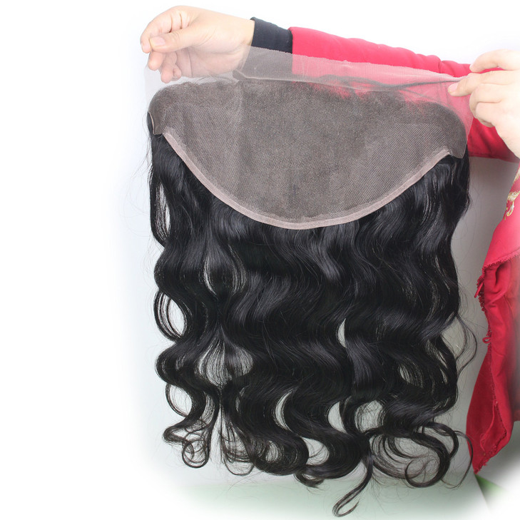 Dreambeauty Virgin Brazilian Lace Frontal Closure Bleached Knots 13X6inch Full Lace Frontal with Baby Hair 14inch by Dre