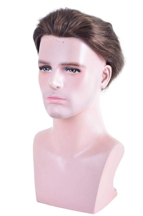 LLWear Toupee for Men French Lace with 15 Clearly PU 360degree Cap Base 810 inches Human Hair Pieces Natural Wave Mens R