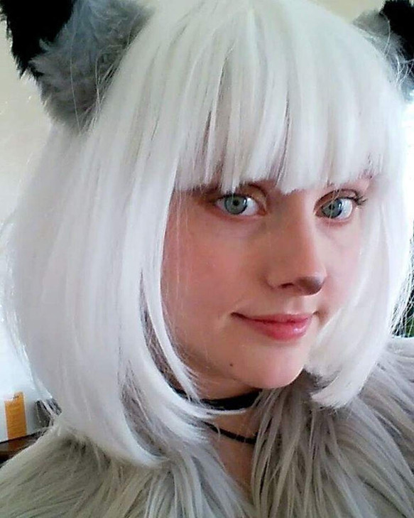 Bopocoko White Wigs for Women 12 Short White Bob Hair Wig with Bangs Natural Synthetic Soft Wig Cute Colored Wigs for Da