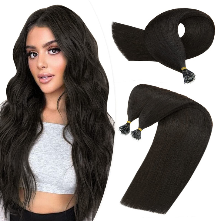 Hairro Nano Tip Remy Hair Extensions Nano Ring Human Hair Extensions Cold Fushion Tipped Real Hair Micro Beads Links Hai