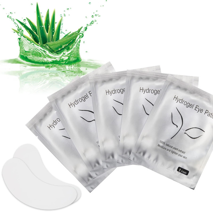 AHIER Eyepads Eyelash Extensions Lint Free 100 Pairs Set Eye Pads for Lash Extensions Hydrogel Eye Patch DIY False Eyela