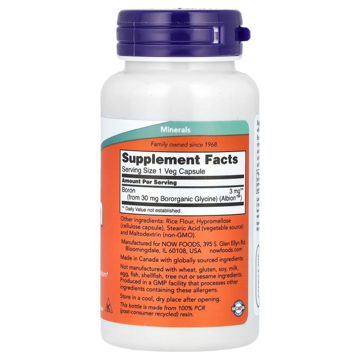 Now Foods Boron 3mg 100 Caps