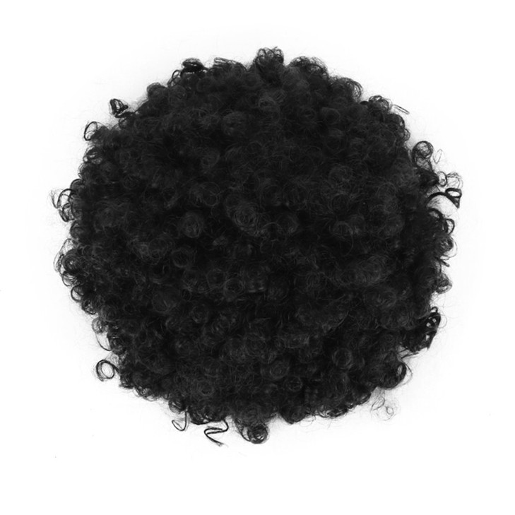 LEOSA High Puff Afro Ponytail Drawstring Short Afro Kinky Curly Pony Tail Clip in on Synthetic Curly Hair Bun Made of Ka