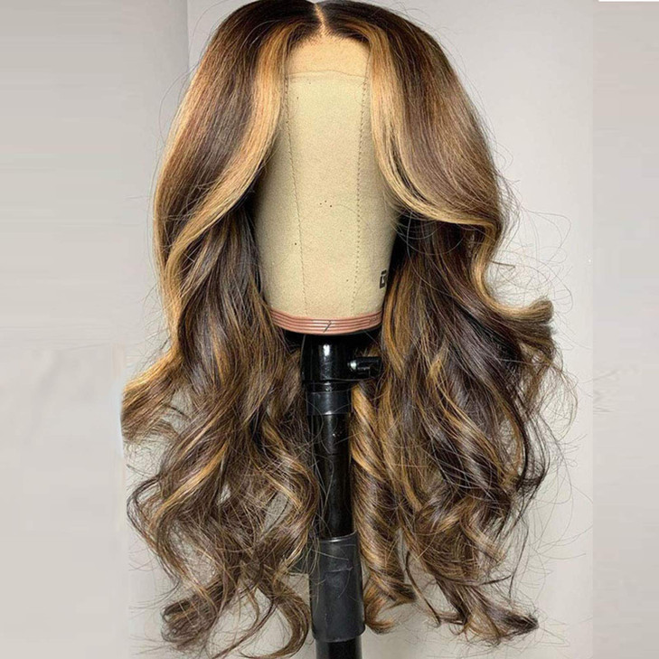 YMS Human Hair Wigs 13x4 Transparent Lace Front Wigs Human Hair Highlihgt 427 Human Hair Lace Front Wigs Pre Plucked 150