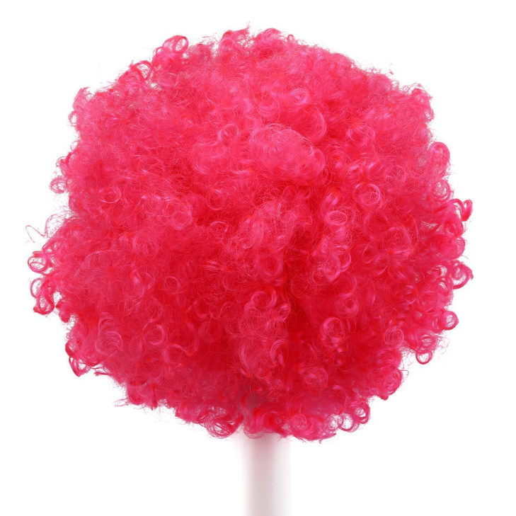 MapofBeauty 35cm Fashion Holiday Fluffy Funny Show Clown Wig Pink