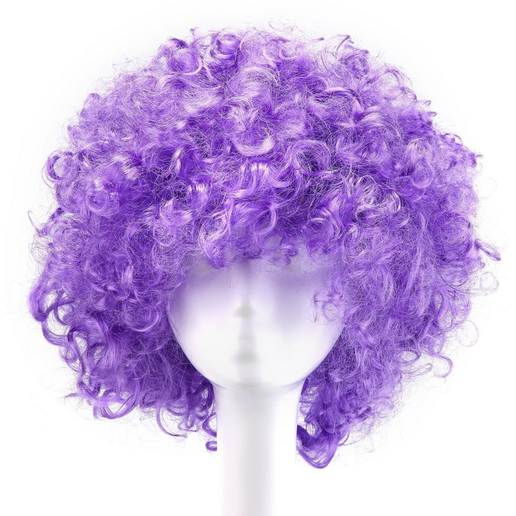 MapofBeauty 35cm Fashion Holiday Fluffy Funny Show Clown Wig Light Purple