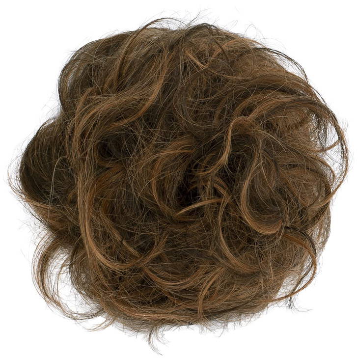 CAISHA 100 HUMAN HAIR Scrunchie Hair Piece Updo Braid Hair Scrunchy Messy Bun Brown Mix H312l