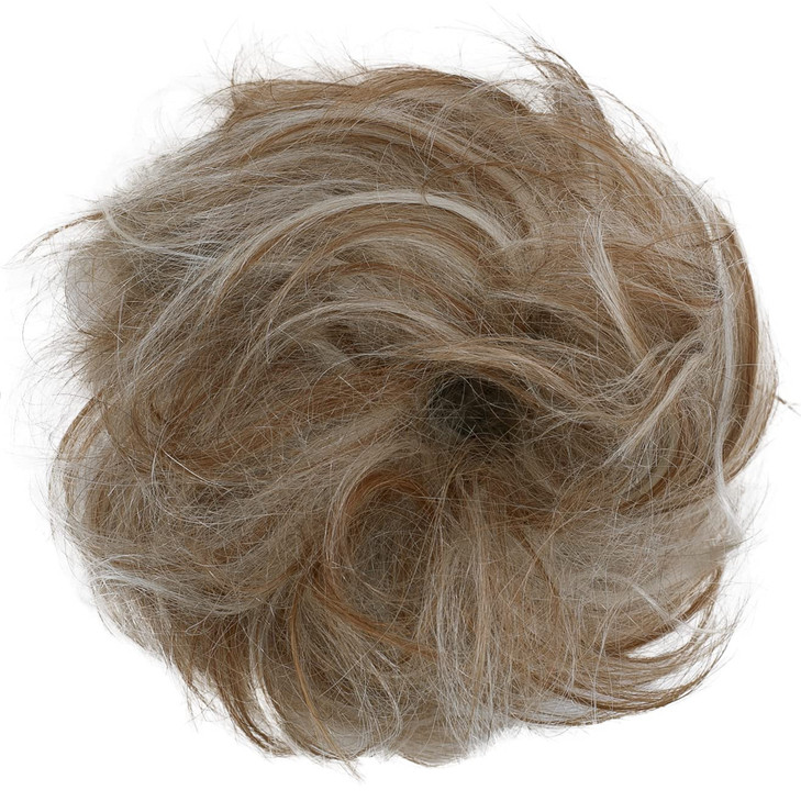 CAISHA 100 HUMAN HAIR Scrunchie Hair Piece Updo Braid Hair Scrunchy Messy Bun Red Blonde Mix H312m