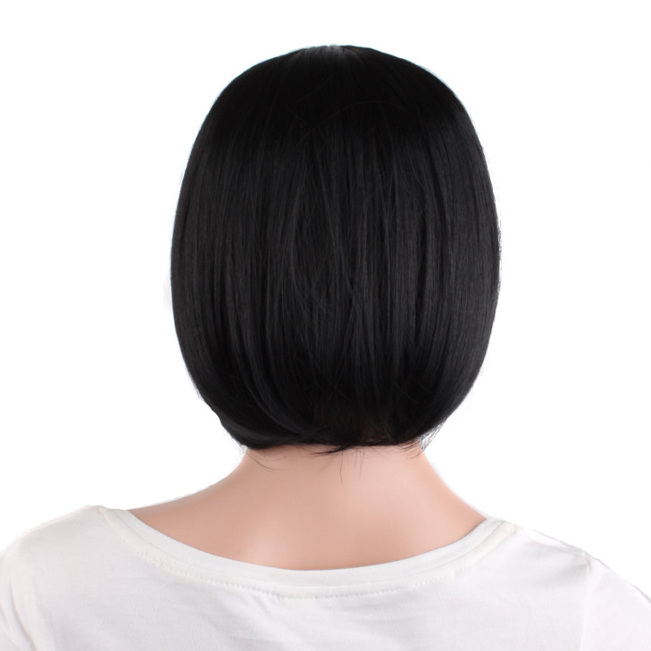 MapofBeauty 12 Inch30 cm Beautiful Womens Short Straight BOB Wig Jet Black