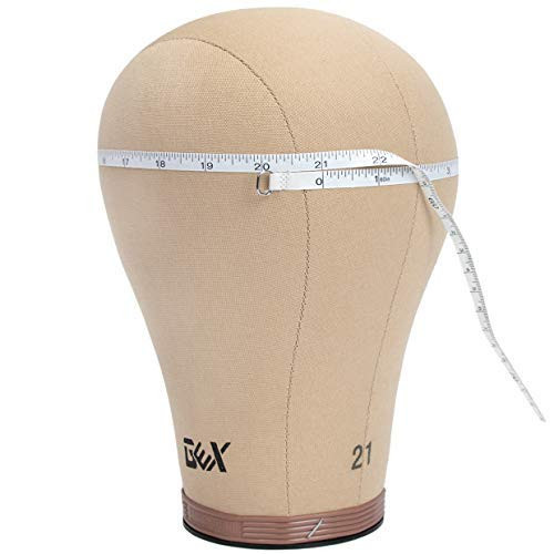 GEX 2024 Cork Canvas Block Head Mannequin Head Wig Display Styling Head With Mount Hole Light Brown 235