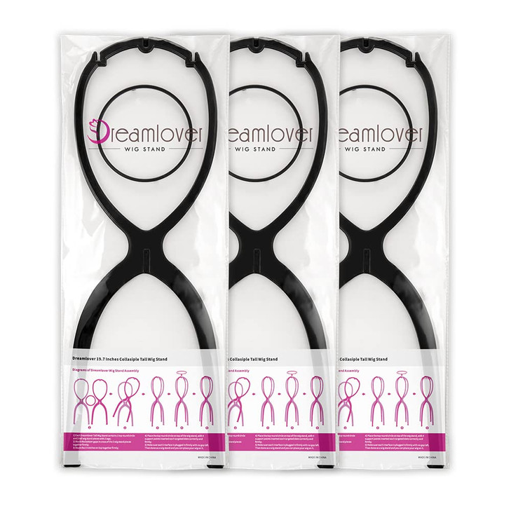 Dreamlover Wig Stand Tall Wig Stand Long 3 Pack