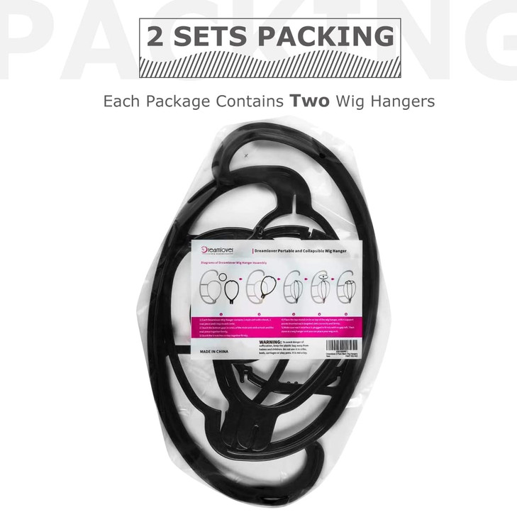 Dreamlover Hanging Wig Stand Wig Drying Stand 2 Sets