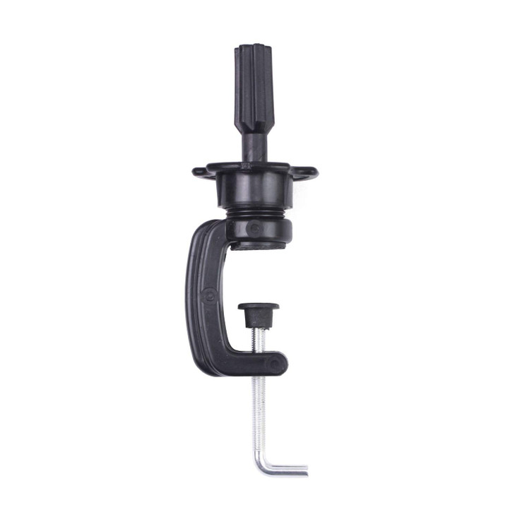 EERYA Wig Mannequin Head Stand Cosmetology Manikin Head Standard Holding Holder Clamp Stands Black 1Pc Desktop Head Stan